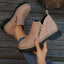Women's Side-Zip with Low Block Heel and Chunky Lug Sole Ankle Boots