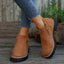 Women's Side-Zip with Low Block Heel and Chunky Lug Sole Ankle Boots