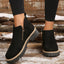 Women's Side-Zip with Low Block Heel and Chunky Lug Sole Ankle Boots