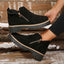 Women's Side-Zip with Low Block Heel and Chunky Lug Sole Ankle Boots