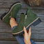 Women's Side-Zip with Low Block Heel and Chunky Lug Sole Ankle Boots