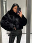 Women's Chic Soft Faux Fur Wide Collar Jacket