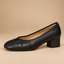 Women's Split-Toe Square-Toe with Low Block Heel Pumps