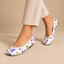Women's Split-Toe Square-Toe with Low Block Heel Pumps