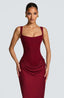 Women's Structured Corset Maxi Dress