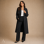 Women's Structured Double-Button Lapel Full-Length Trench Coat