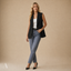 Women's Structured Notch-Collar Sleeveless Longline Blazer Vest
