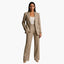 Women's Formal Blazer and Wide Leg Trousers Set