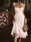 Women's Summer Smocked Spaghetti Strap Midi Dress