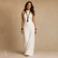 Women's Summer Wedding Halter Neck Crossover Backless Maxi Dress