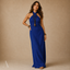 Women's Summer Wedding Halter Neck Crossover Backless Maxi Dress