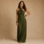 Women's Summer Wedding Halter Neck Crossover Backless Maxi Dress