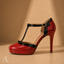 Women's T-Strap with High Heel and Ankle Buckle Platform Pumps