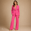 Women's Tailored Blazer Wide-Leg Trousers Two-Piece Set