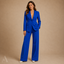 Women's Tailored Blazer Wide-Leg Trousers Two-Piece Set