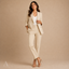 Women's Tailored Double-Breasted Blazer Tapered-Trouser Suit Set