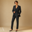 Women's Tailored Notch-Lapel Blazer Vest Straight-Leg Trousers Set