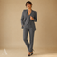 Women's Tailored Notch-Lapel Blazer Vest Straight-Leg Trousers Set