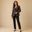 Women's Tailored One-Button Long-Sleeve Contoured-Fit Blazer Jacket