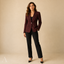 Women's Tailored One-Button Long-Sleeve Contoured-Fit Blazer Jacket