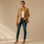 Women's Tailored Single-Button Notch-Lapel Slim-Fit Blazer Jacket