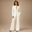 Women's Tailored Stand-Collar Single-Breasted Blazer Trousers Set