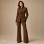 Women's Tailored Stand-Collar Single-Breasted Blazer Trousers Set