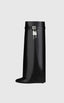 Women's Tall-Shaft with Padlock Buckle Detail and Low Heel Boots