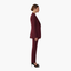 Women's Three-Piece with Notched Blazer and Slim Fit Pants Set