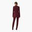 Women's Three-Piece with Notched Blazer and Slim Fit Pants Set