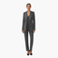 Women's Three-Piece with Notched Blazer and Slim Fit Pants Set