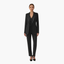 Women's Three-Piece with Notched Blazer and Slim Fit Pants Set