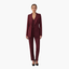 Women's Three-Piece with Notched Blazer and Slim Fit Pants Set