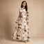 Women's Tie-Dye Flowy Long-Sleeve Draped Relaxed-Fit Maxi Dress