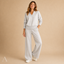 Women's V-Neck Long-Sleeve Pullover & Wide-Leg Trouser Two-Piece Set