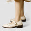 Women's Vintage Brogue T-Bar Buckle Round-Toe Mary Jane Flat Shoes