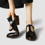 Women's Vintage Brogue T-Bar Buckle Round-Toe Mary Jane Flat Shoes