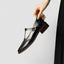 Women's Vintage Brogue T-Bar Buckle Round-Toe Mary Jane Flat Shoes