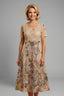 Women's Wedding Guest Elegant Floral Midi Dress