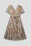 Women's Wedding Guest Elegant Floral Midi Dress