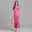 Women's Wedding Guest Floral Appliqué Maxi Dress