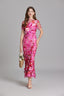 Women's Wedding Guest Floral Appliqué Maxi Dress
