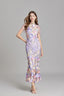Women's Wedding Guest Floral Appliqué Maxi Dress