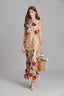 Women's Wedding Guest Floral Appliqué Maxi Dress