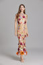 Women's Wedding Guest Floral Appliqué Maxi Dress
