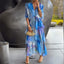 Women's Wedding Guest Floral Tiered V-Neck Maxi Dress