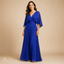Women's Wedding Guest Pleated V-Neck Maxi Dress