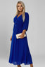 Women's Wedding Guest Ruched Waist V-Neck Maxi Dress