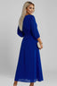 Women's Wedding Guest Ruched Waist V-Neck Maxi Dress