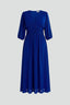 Women's Wedding Guest Ruched Waist V-Neck Maxi Dress